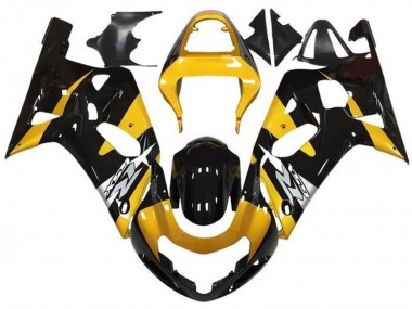 Lojas Carenagens Moto Suzuki GSXR 600 / GSXR 750 2001-2003 - Amarelo Prata Preto Brilhante