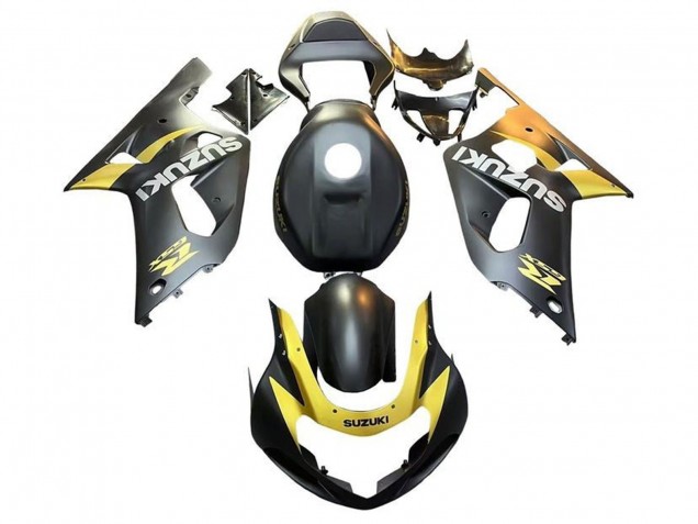 Lojas Carenagens Moto Suzuki GSXR 600 / GSXR 750 2001-2003 - Preto Fosco Amarelo