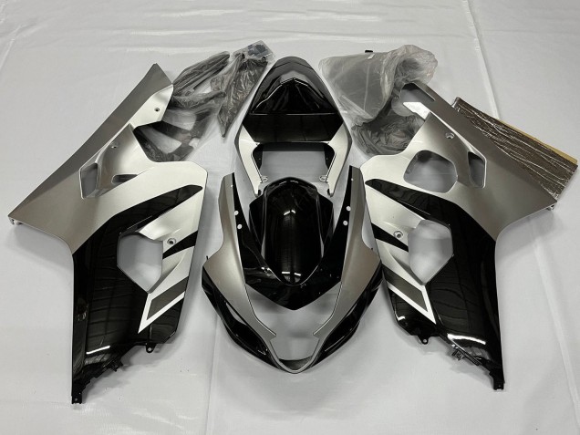 Lojas Carenagens Moto Suzuki GSXR 600 / GSXR 750 2001-2003 - Prata Preto Brilhante