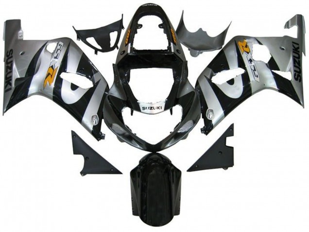 Lojas Carenagens Moto Suzuki GSXR 600 / GSXR 750 2001-2003 - Prata Preto Amarelo