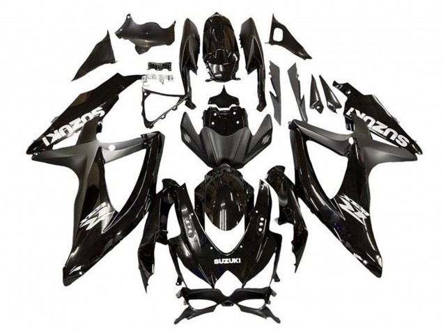 Lojas Carenagem Moto Suzuki GSXR 600 / GSXR 750 2008-2010 - Preto Brilhante Preto Fosco