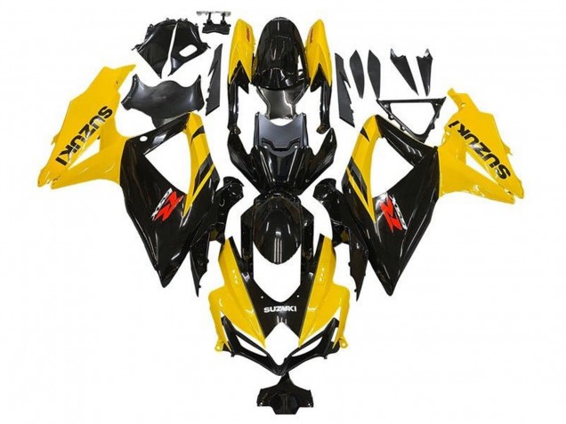 Lojas Carenagens Moto Suzuki GSXR 600 / GSXR 750 2008-2010 - Amarelo Preto Brilhante Vermelho