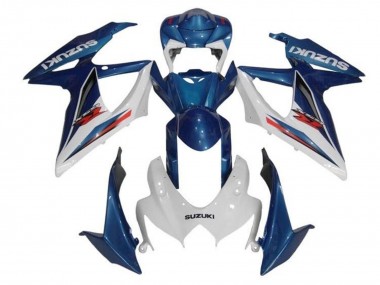 Lojas Carenagens Moto Suzuki GSXR 600 / GSXR 750 2008-2010 - Azul Branco Vermelho