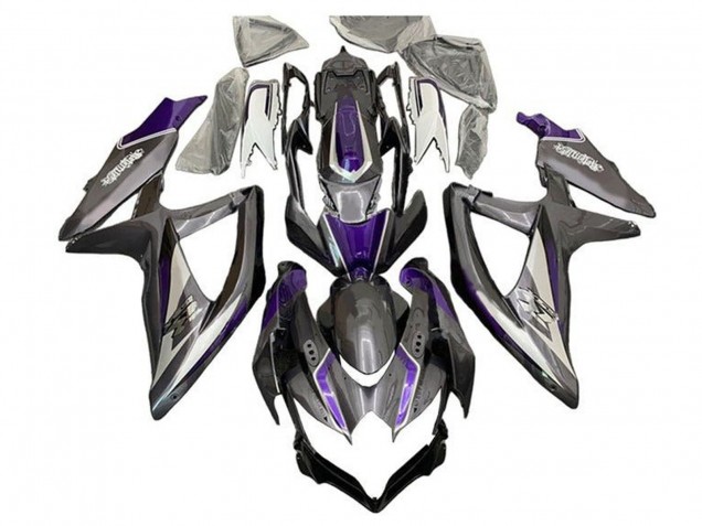 Lojas Carenagens Moto Suzuki GSXR 600 / GSXR 750 2008-2010 - Prata Cinzento Roxo