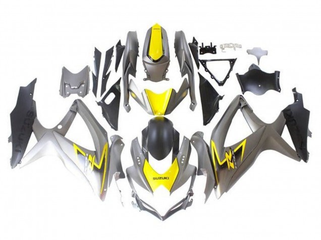 Lojas Carenagens Moto Suzuki GSXR 600 / GSXR 750 2008-2010 - Prata Amarelo Preto