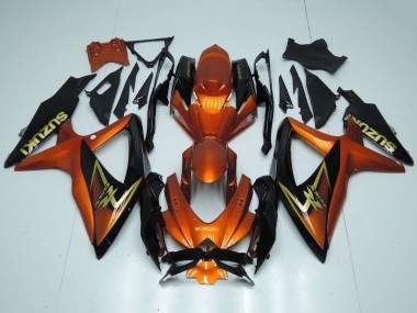 Lojas Carenagens Moto Suzuki GSXR 600 / GSXR 750 2008-2010 - Laranja Ouro Preto