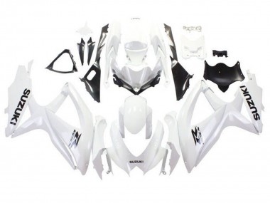 Lojas Carenagens Moto Suzuki GSXR 600 / GSXR 750 2008-2010 - Branco Preto