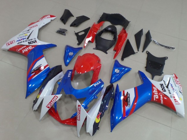 Lojas Carenagens Moto Suzuki GSXR 600 / GSXR 750 2011-2024 - Azul Vermelho Branco