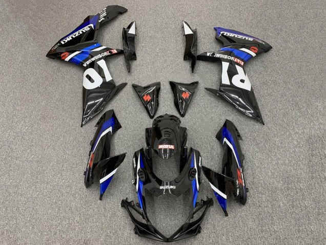 Lojas Carenagens Moto Suzuki GSXR 600 / GSXR 750 2011-2024 - Preto Brilhante Azul Branco Vermelho Yoshimura