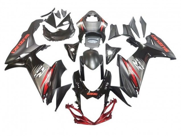 Lojas Carenagens Moto Suzuki GSXR 600 / GSXR 750 2011-2024 - Preto Cinzento Vermelho