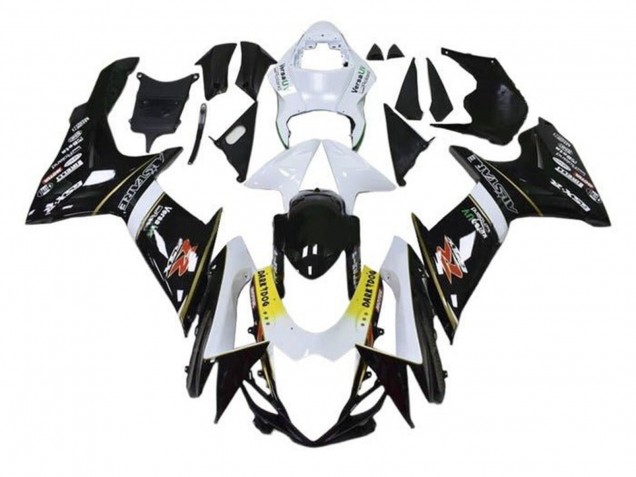 Lojas Carenagens Moto Suzuki GSXR 600 / GSXR 750 2011-2024 - Branco Amarelo Preto Alstare Dark Dog