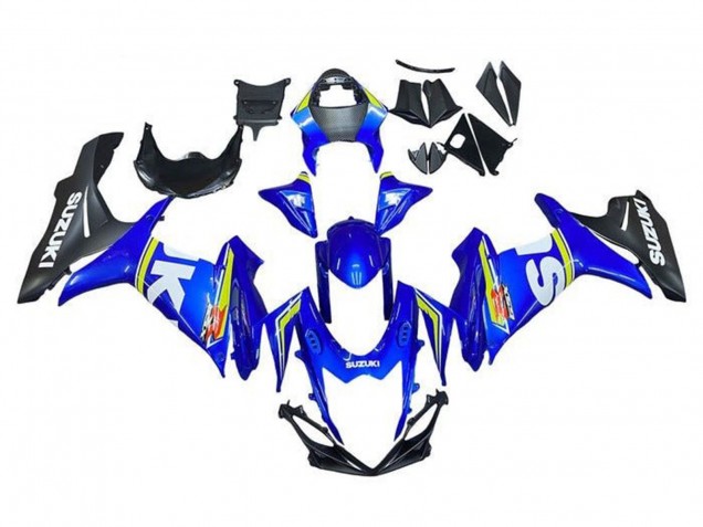 Lojas Carenagens Moto Suzuki GSXR 600 / GSXR 750 2011-2024 - Branco Azul Amarelo Preto