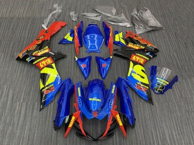 Lojas Carenagens Moto Suzuki GSXR 600 / GSXR 750 2011-2024 - Azul Vermelho Amarelo Preto