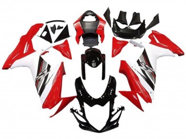 Lojas Carenagem Moto Suzuki GSXR 600 / GSXR 750 2011-2024 - Vermelho Branco Preto