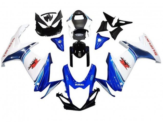 Lojas Carenagens Moto Suzuki GSXR 600 / GSXR 750 2011-2024 - Branco Azul Preto Brilhante Vermelho