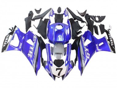 Lojas Carenagens Moto Yamaha YZF R7 2021-2024 - Azul Cinzento Branco GYTR