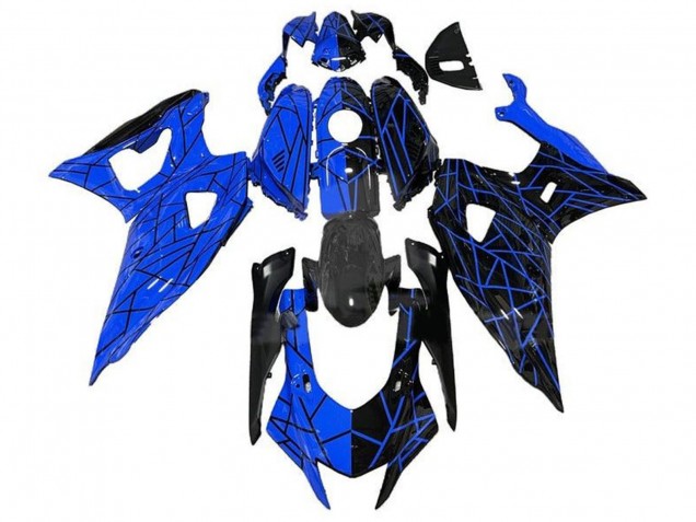 Lojas Carenagens Moto Yamaha YZF R7 2021-2024 - Azul Preto Divisão Linha