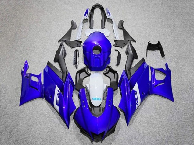 Lojas Carenagens Moto Yamaha YZF R3/R25 2019-2021 - Azul Branco Preto Fosco