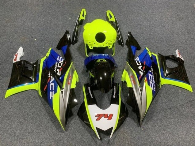 Lojas Carenagens Moto Yamaha YZF R3/R25 2019-2021 - Amarelo Néon Branco Azul Preto 74