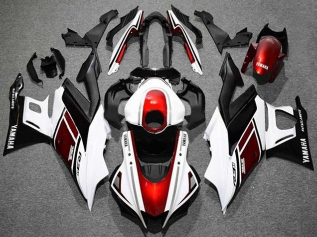 Lojas Carenagens Moto Yamaha YZF R3/R25 2022-2024 - Branco Vermelho Preto