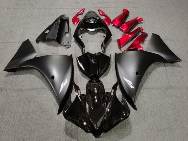 Lojas Carenagens Moto Yamaha YZF 1000 R1 2009-2011 - Preto Brilhante Preto Fosco Vermelho