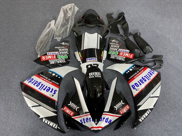 Lojas Carenagens Moto Yamaha YZF 1000 R1 2009-2011 - Branco Preto Vermelho Sterilgarda Corrida