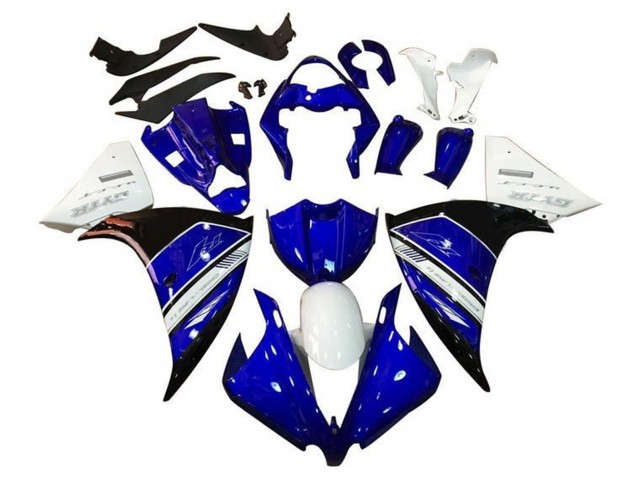 Lojas Carenagens Moto Yamaha YZF 1000 R1 2009-2011 - Branco Azul Preto GYTR