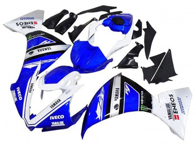Lojas Carenagens Moto Yamaha YZF 1000 R1 2009-2011 - Branco Azul Preto Verde Monstro IVECO Yamalube ENEOS
