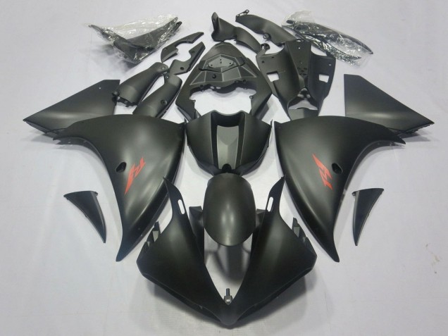 Lojas Carenagens Moto Yamaha YZF 1000 R1 2009-2011 - Preto Fosco Vermelho Decal