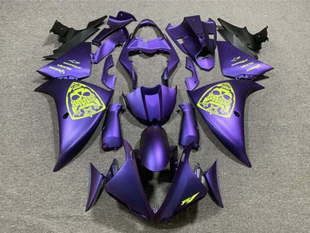 Lojas Carenagens Moto Yamaha YZF 1000 R1 2009-2011 - Roxo Amarelo Néon