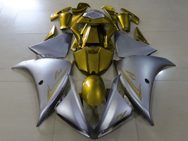 Lojas Carenagens Moto Yamaha YZF 1000 R1 2009-2011 - Prata Ouro