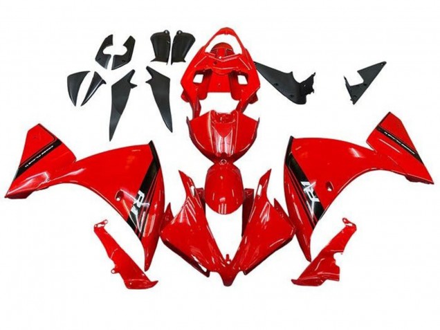 Lojas Carenagens Moto Yamaha YZF 1000 R1 2009-2011 - Vermelho Preto Listra