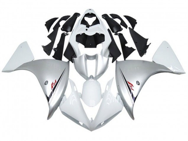Lojas Carenagens Moto Yamaha YZF 1000 R1 2009-2011 - Branco Prata Preto