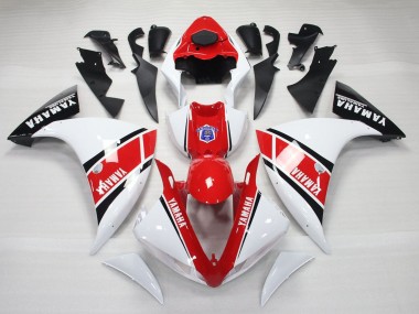 Lojas Carenagens Moto Yamaha YZF 1000 R1 2009-2011 - Branco Vermelho Preto