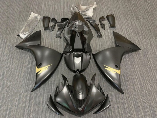 Lojas Carenagens Moto Yamaha YZF 1000 R1 2012-2014 - Preto Fosco Ouro