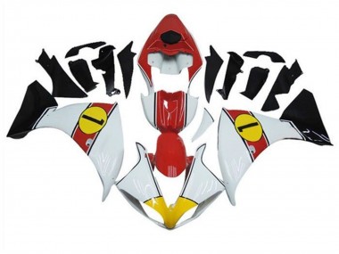 Lojas Carenagens Moto Yamaha YZF 1000 R1 2012-2014 - Branco Vermelho Amarelo Preto