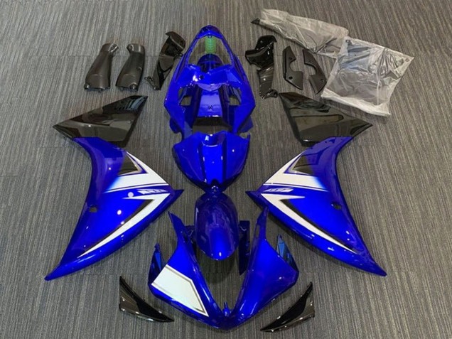 Lojas Carenagens Moto Yamaha YZF 1000 R1 2012-2014 - Azul Branco Preto Listra