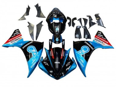 Lojas Carenagens Moto Yamaha YZF 1000 R1 2012-2014 - Preto Brilhante Azul Branco Vermelho Petronas ENEOS Barracuda