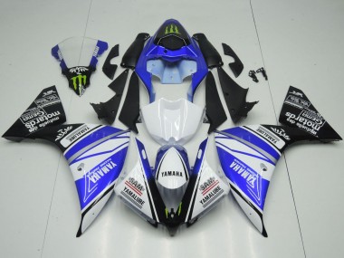 Lojas Carenagens Moto Yamaha YZF 1000 R1 2012-2014 - Branco Azul Preto Verde Monstro Yamalube