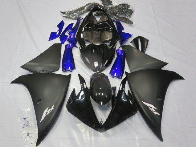Lojas Carenagens Moto Yamaha YZF 1000 R1 2012-2014 - Preto Brilhante Preto Fosco Azul