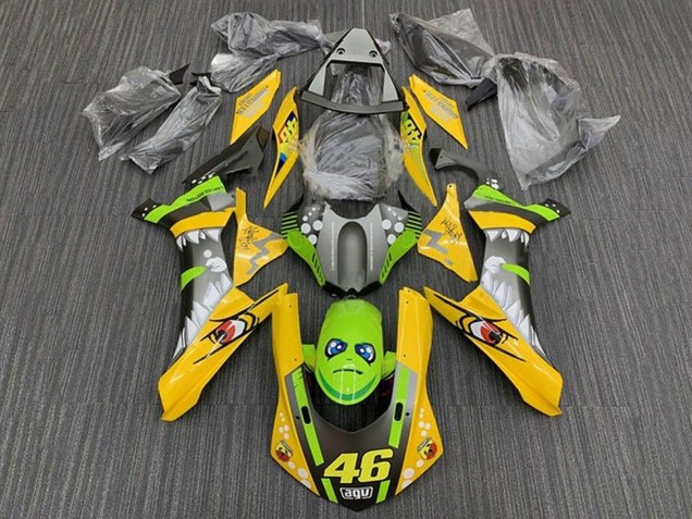 Lojas Carenagens Moto Yamaha YZF 1000 R1 2015-2019 - Amarelo Verde Tubarão 46