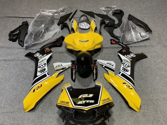 Lojas Carenagens Moto Yamaha YZF 1000 R1 2015-2019 - Amarelo Branco Preto GYTR