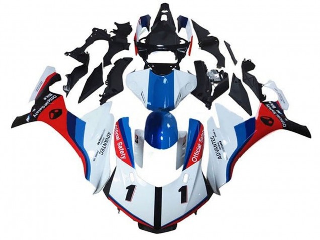 Lojas Carenagens Moto Yamaha YZF 1000 R1 2015-2019 - Branco Azul Vermelho Preto Official Safety