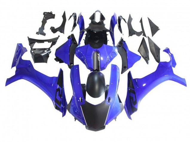Lojas Carenagens Moto Yamaha YZF 1000 R1 2015-2019 - Azul Preto Fosco