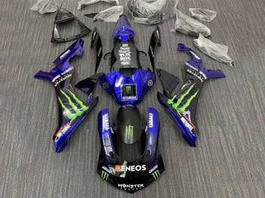 Lojas Carenagens Moto Yamaha YZF 1000 R1 2015-2019 - Azul Preto Monstro ENEOS