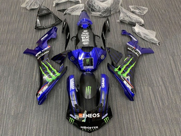 Lojas Carenagens Moto Yamaha YZF 1000 R1 2015-2019 - Azul Preto Monstro ENEOS