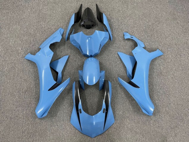 Lojas Carenagens Moto Yamaha YZF 1000 R1 2015-2019 - Azul Claro Preto Brilhante
