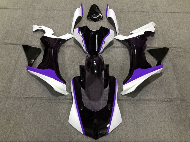 Lojas Carenagens Moto Yamaha YZF 1000 R1 2015-2019 - Branco Preto Brilhante Roxo