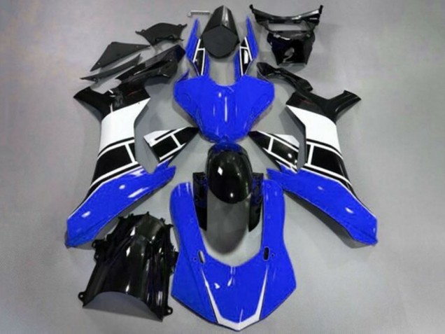 Lojas Carenagem Moto Yamaha YZF 1000 R1 2015-2019 - Azul Branco Preto Brilhante