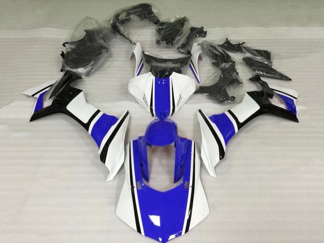 Lojas Carenagem Moto Yamaha YZF 1000 R1 2015-2019 - Branco Azul Preto